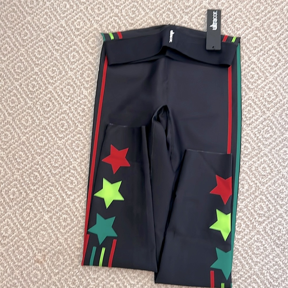 Ultracor NWT stars stripes leggings black, size small